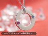 刻印できる誕生石エンジェルリング/ANGEL RING（天使の輪）ベビーリング/プラチナ[宝石2個]※ネックレスチェーンは別売りです【ファーストマザーズデイ】【First Mother's Day】