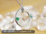 刻印できる誕生石エンジェルリング/ANGEL RING（天使の輪）ベビーリング/K10ホワイトゴールド[宝石2個]※ネックレスチェーンは別売りです【ファーストマザーズデイ】【First Mother's Day】