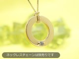 刻印できる誕生石エンジェルリング/ANGEL RING（天使の輪）ベビーリング/K18イエローゴールド[宝石1個]※ネックレスチェーンは別売りです