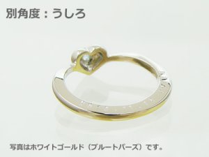 画像3: 刻印のできるサイズの大きなハートのベビーリング/K10ホワイトゴールド【アメジスト】