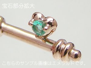 画像2: 刻印できる誕生石ベビーリング「ハートキー」ピンクゴールド / ルビー（ネックレスチェーンは別売りです。）