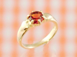 画像1: 愛あるファーストプレゼントに誕生指輪を　K18ゴールドジュエルベビーリング　ガーネット
