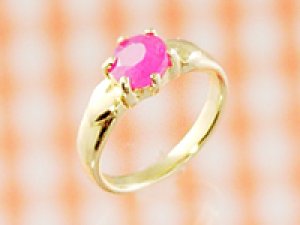 画像1: 愛あるファーストプレゼントに誕生指輪を　K18ゴールドジュエルベビーリング　ルビー
