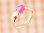 画像1: 愛あるファーストプレゼントに誕生指輪を　K18ゴールドジュエルベビーリング　ルビー (1)