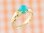 画像1: 愛あるファーストプレゼントに誕生指輪を　K18ゴールドジュエルベビーリング　ターコイズ (1)