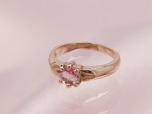 画像1: 愛あるファーストプレゼントに誕生指輪を K10ピンクゴールド ジュエルベビーリング [ピンクトルマリン]