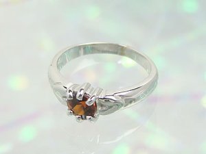 画像1: 愛あるファーストプレゼントに誕生指輪を　プラチナジュエルベビーリング　ガーネット