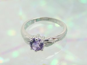 画像1: 愛あるファーストプレゼントに誕生指輪を　プラチナジュエルベビーリング　アメジスト