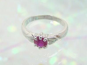 画像1: 愛あるファーストプレゼントに誕生指輪を　プラチナジュエルベビーリング　ルビー