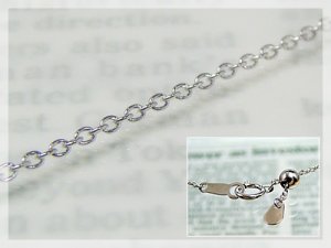 画像1: 丸アズキネックレス：スライド調整式(長さ45cm：幅1.3mm)/ホワイトゴールドK10