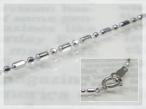 画像1: カットボールＬ/Ｓネックレス(長さ40cm：幅1.0mm)/プラチナ850