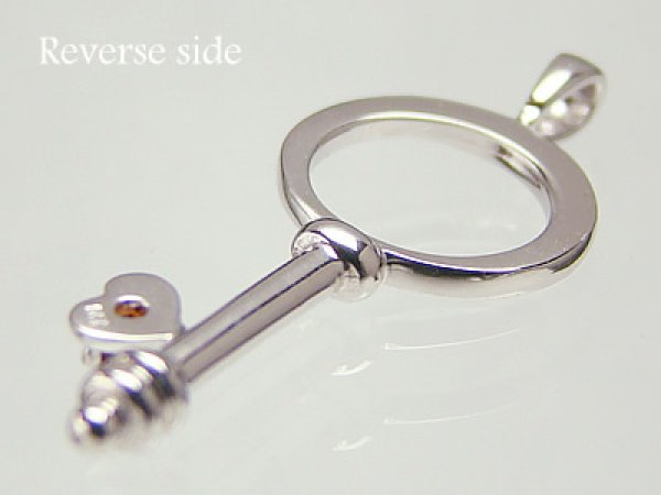 画像3: 刻印できる誕生石ベビーリング「ハートキー」ホワイトゴールド / アメジスト(ネックレスチェーンは別売りです。) (3)