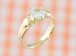 画像1: 愛あるファーストプレゼントに誕生指輪を　K18ゴールドジュエルベビーリング　アクアマリン (1)