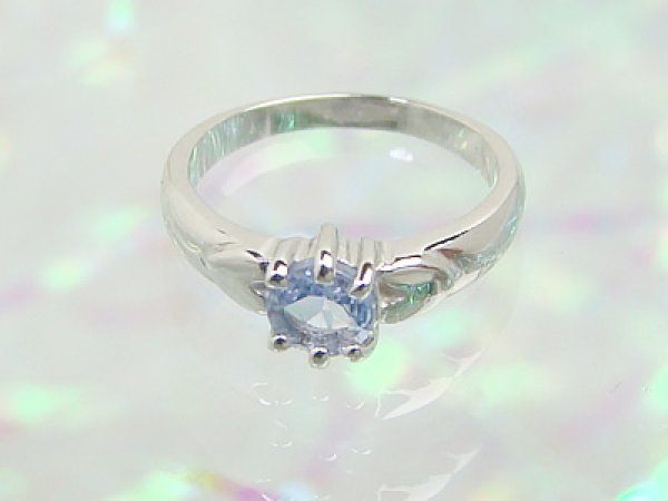 画像1: 愛あるファーストプレゼントに誕生指輪を　プラチナジュエルベビーリング　タンザナイト (1)